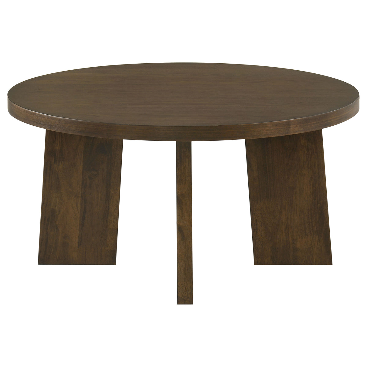Strouse 47-inch Round Wood Coffee Table Black