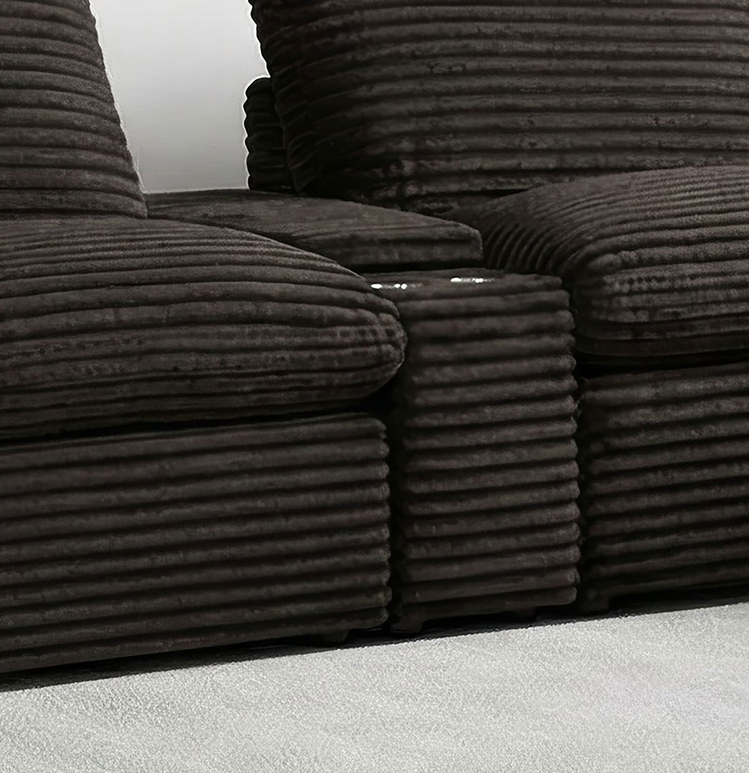 Collins Upholstered Modular Storage Console Chocolate Brown