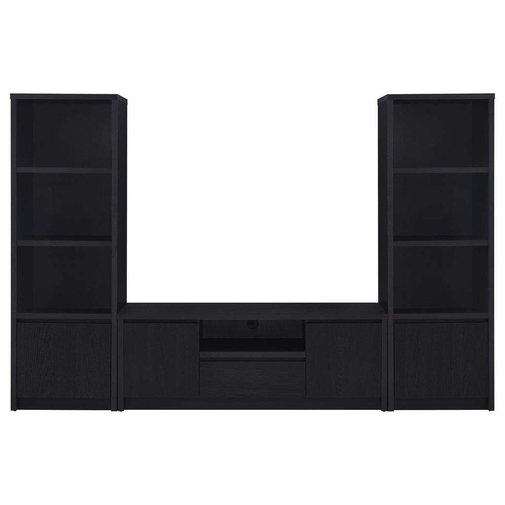 Winfield 3-piece Entertainment Center 60-inch TV Stand Black