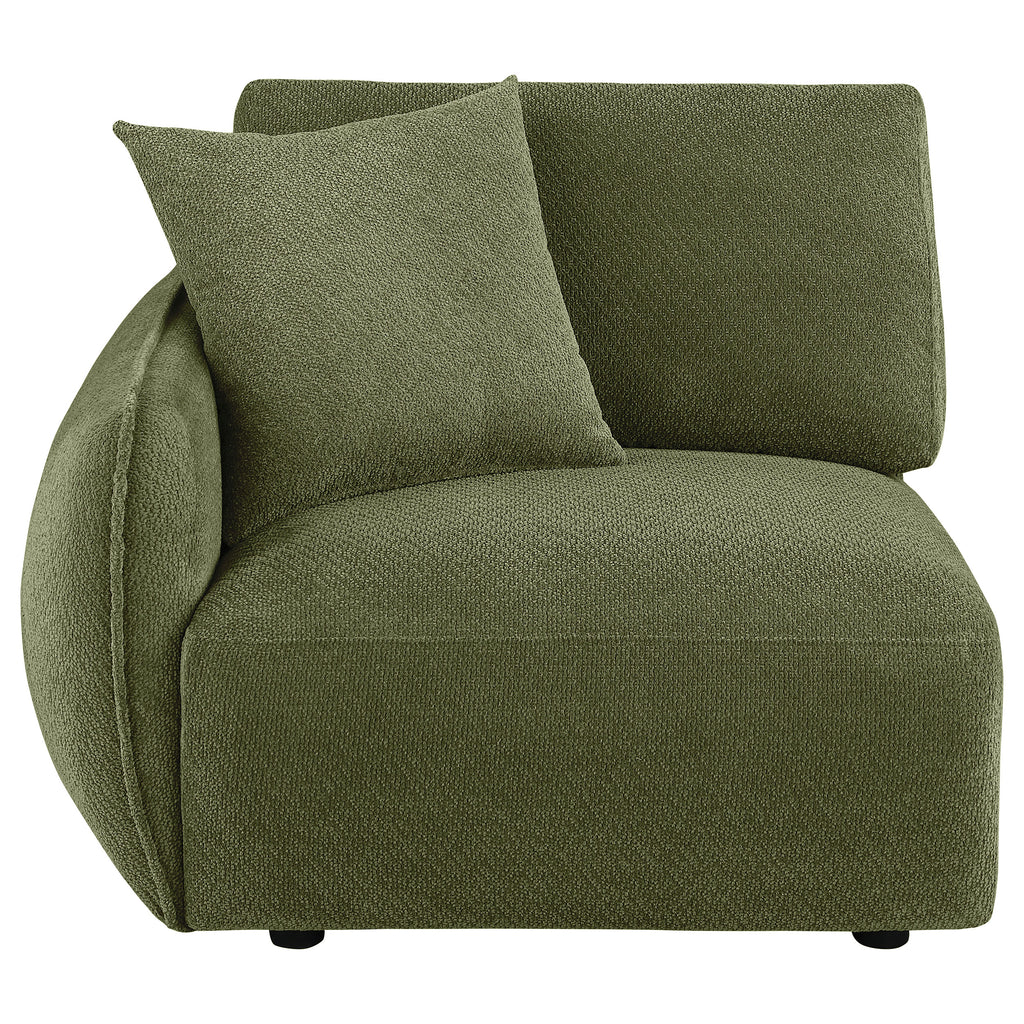 Elysia Fabric Upholstered Modular LAF Chair Green