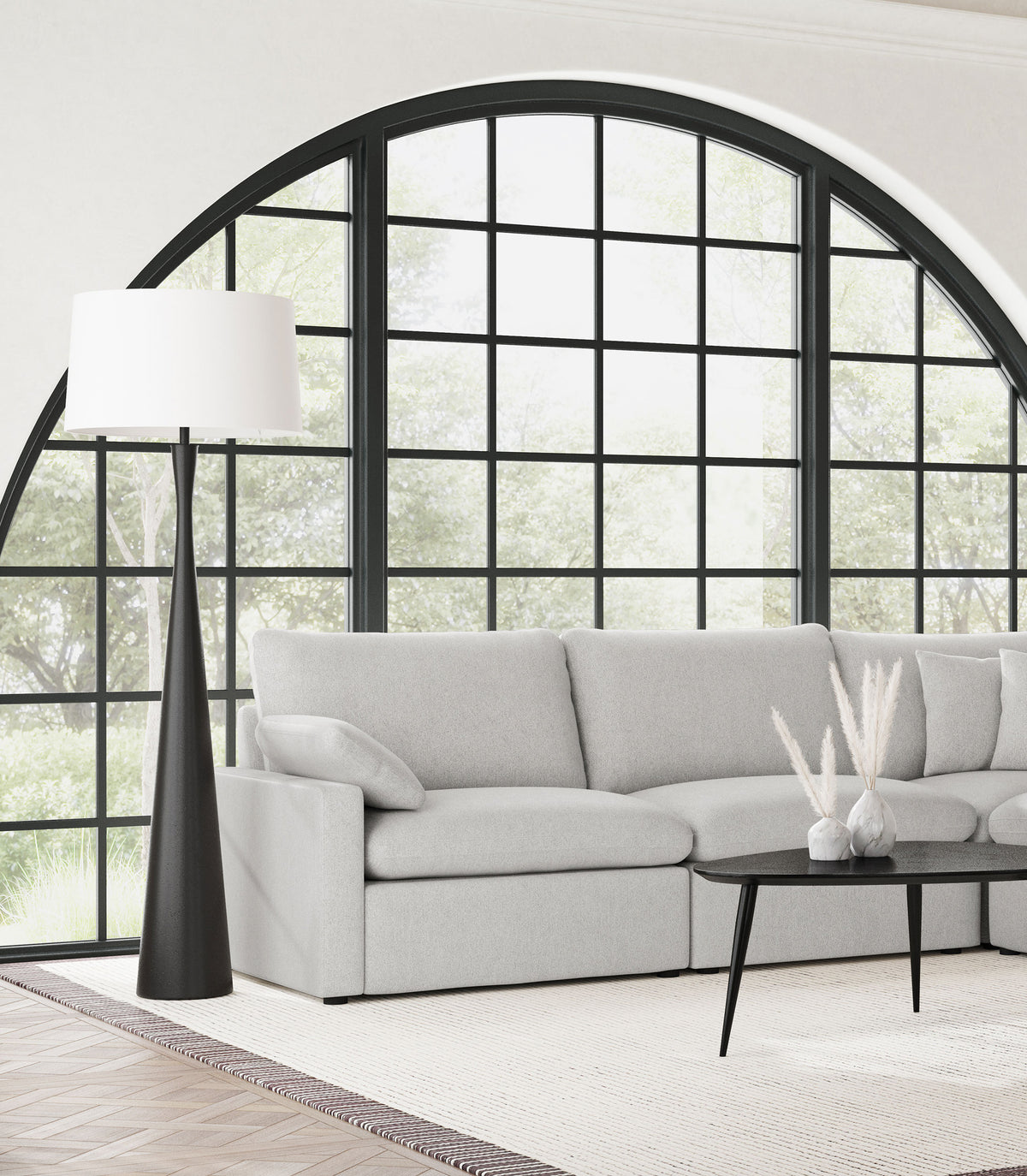 Collins Modular Power Armless Recliner Grey