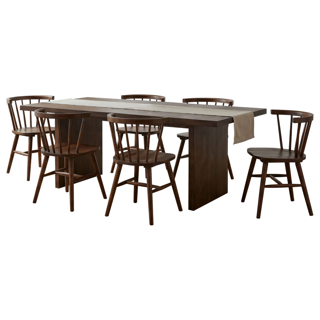 Decker 7-piece 82-inch Rectangular Dining Set Walnut