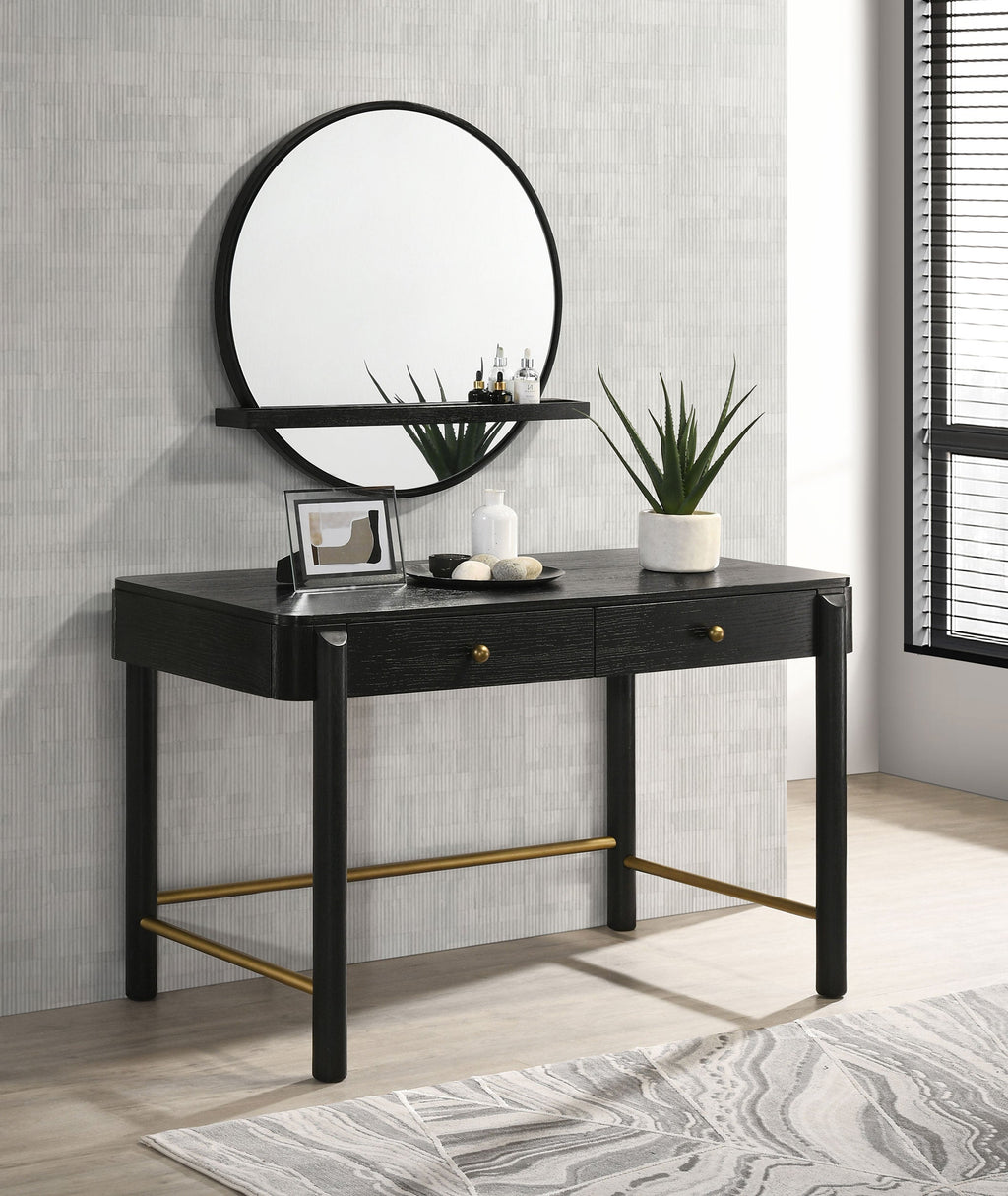 Arini 2-piece Makeup Vanity Table and Mirror Set