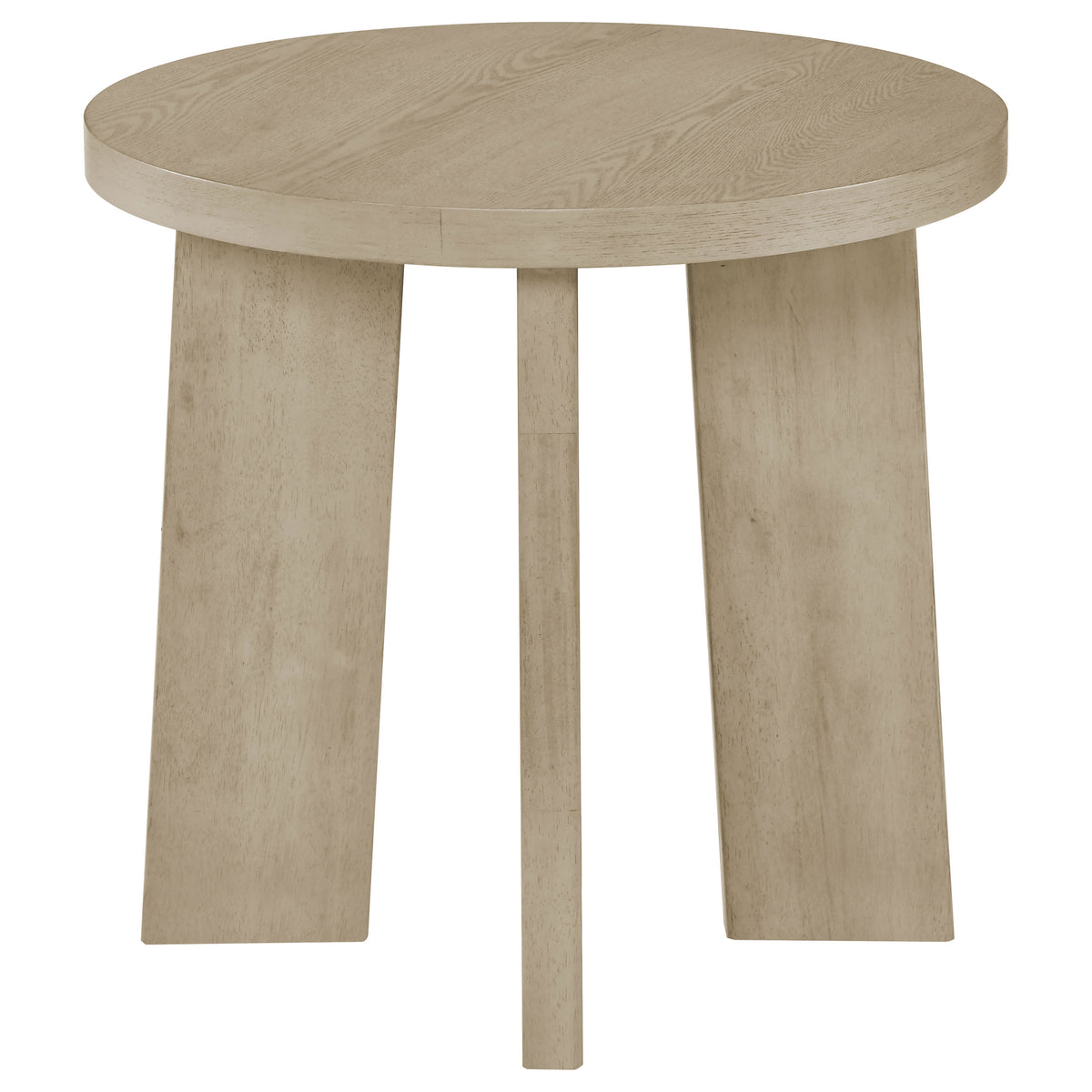 Strouse 47-inch Round Wood End Table Black