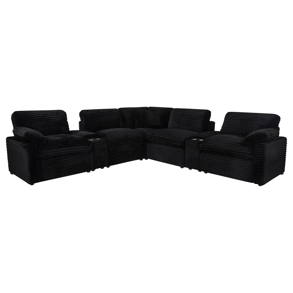 Collins 7-piece Modular Power Reclining Sectional Black