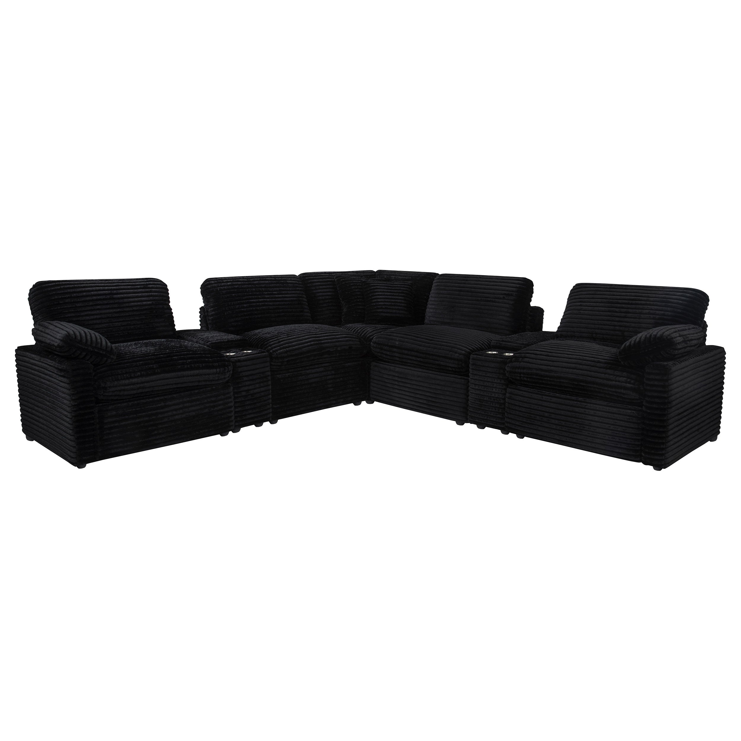 Collins 7-piece Modular Power Reclining Sectional Black