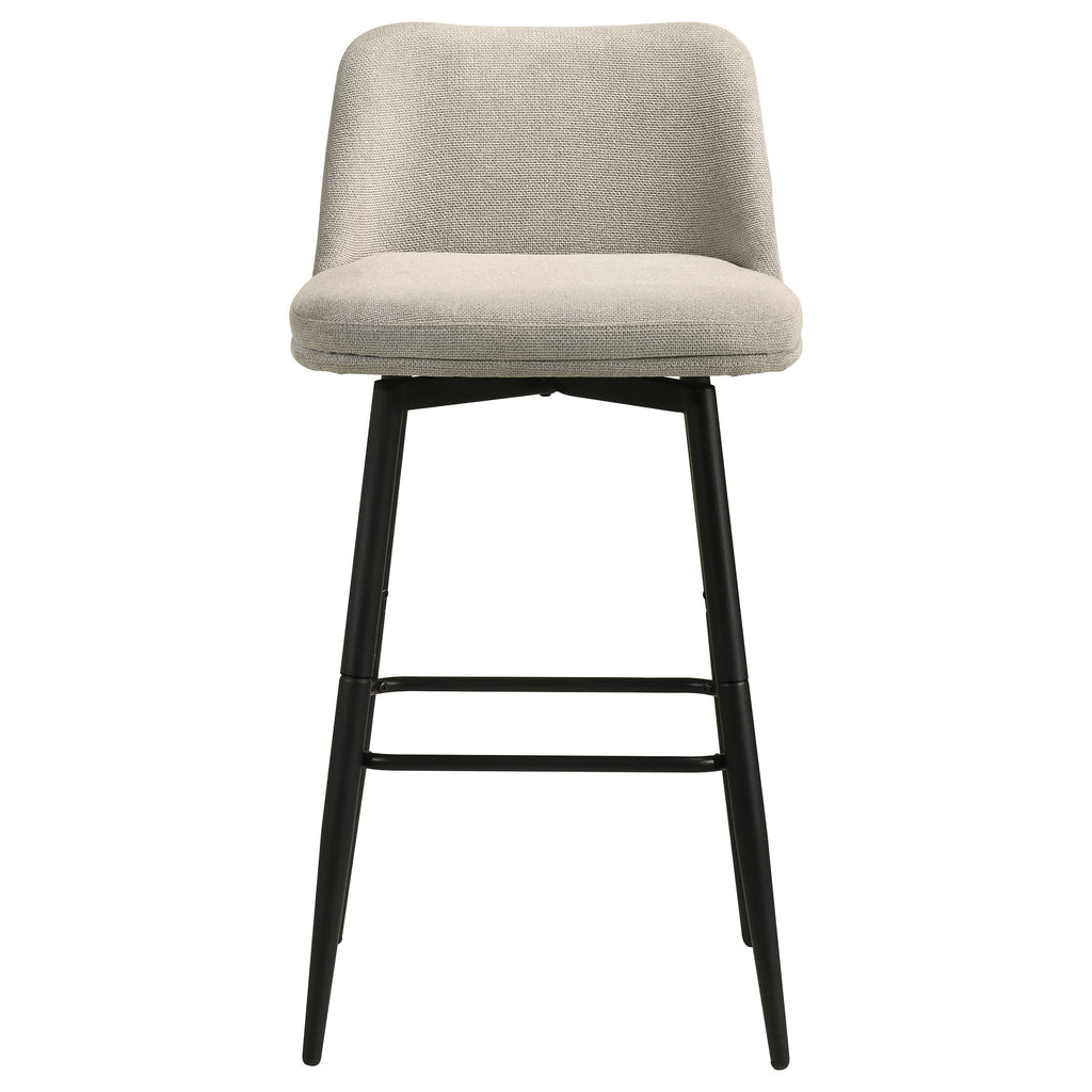Mellor Fabric Upholstered Swivel Bar Chair Slate Brown (Set of 2)