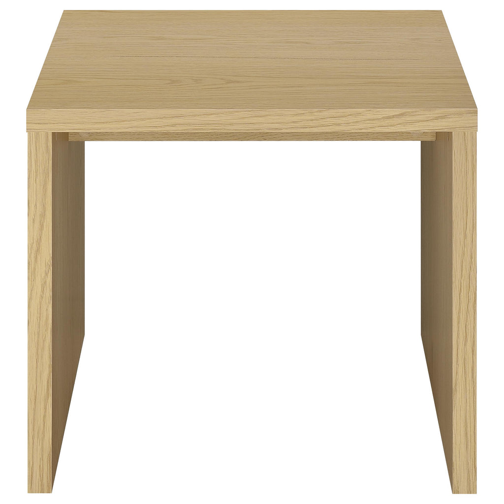Canoga Engineered Wood Accent Side End Table Light Oak