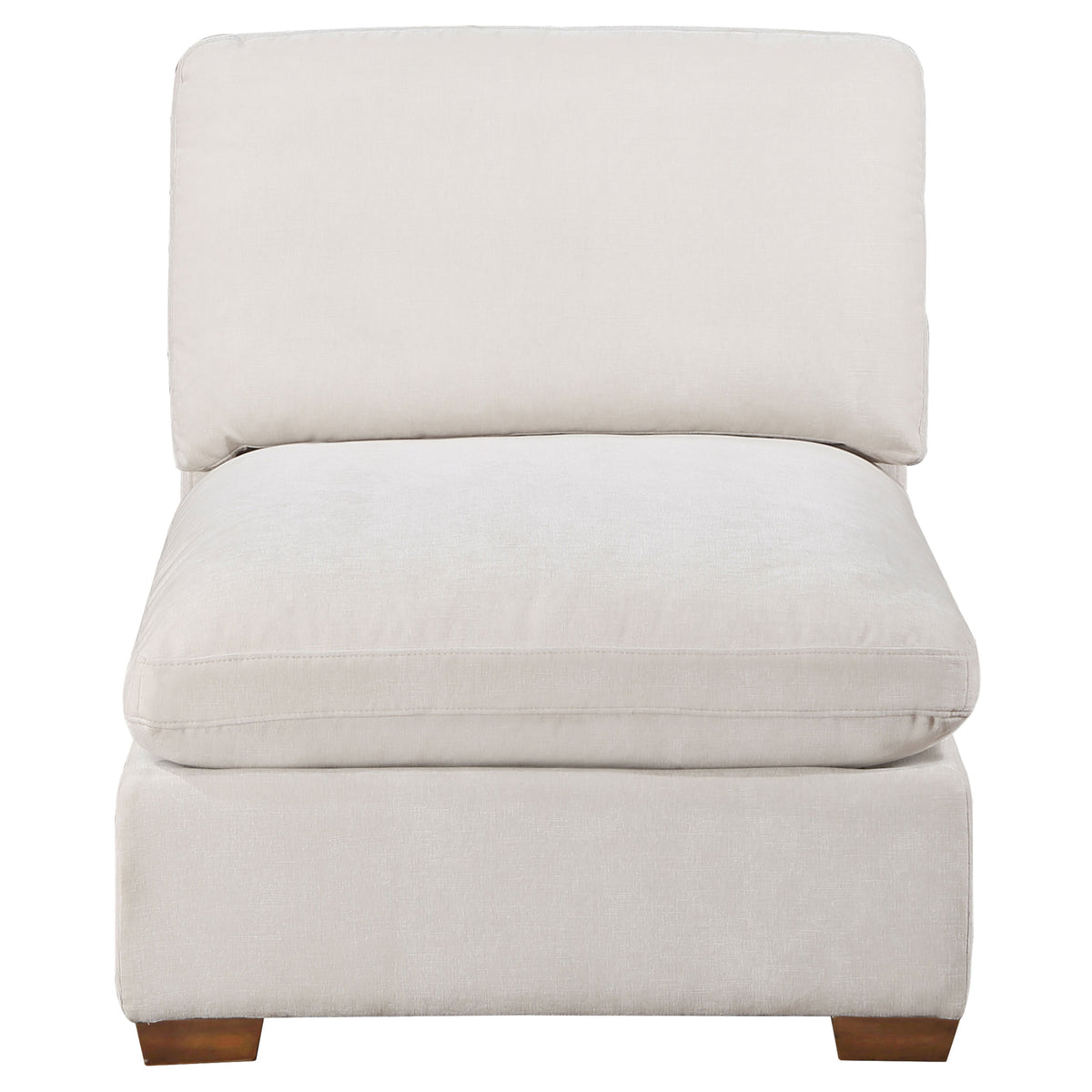 Cloud Lux Upholstered Armless Chair Sand Beige