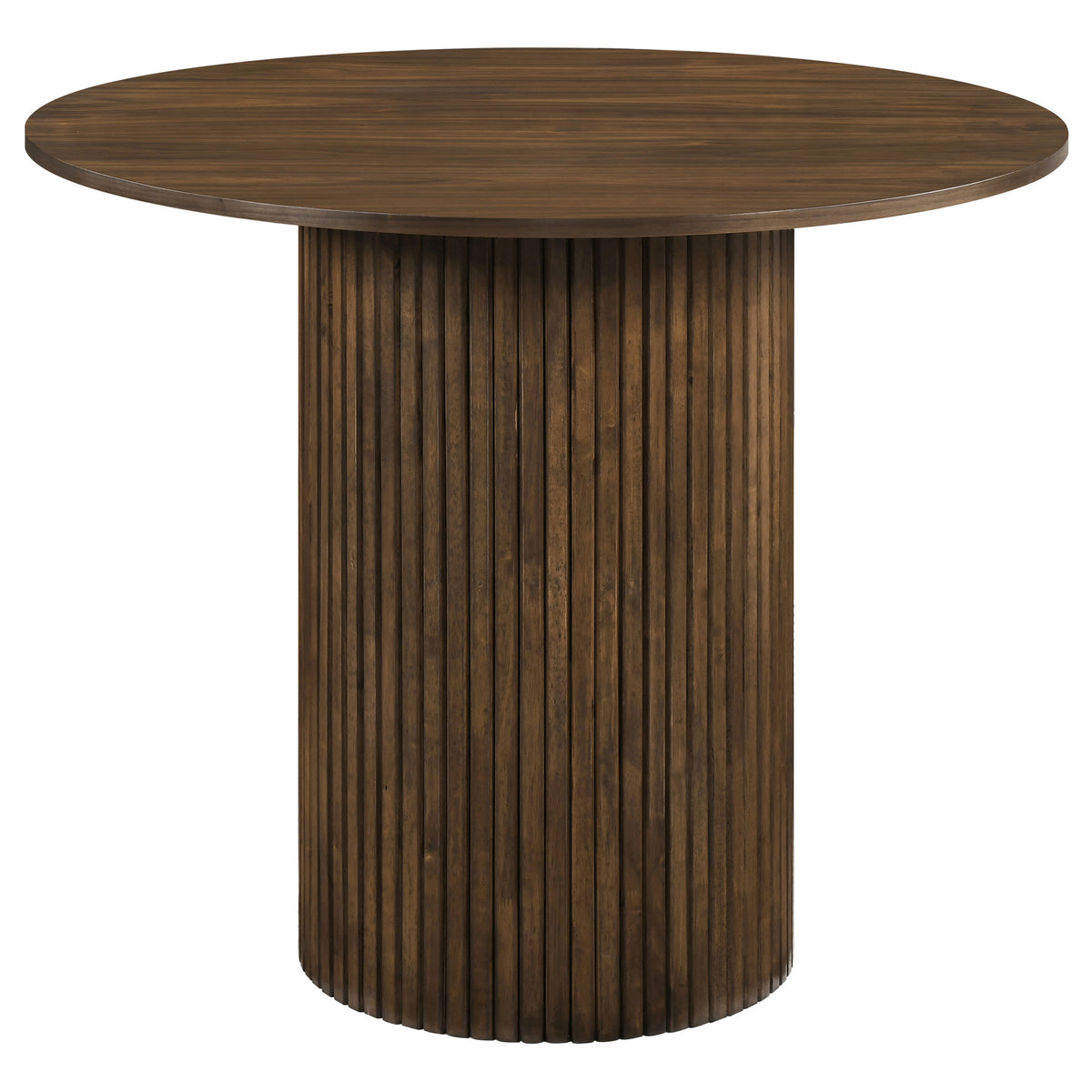 Hamlyn 5-piece Round Wood Counter Height Dining Set Black and Walnut