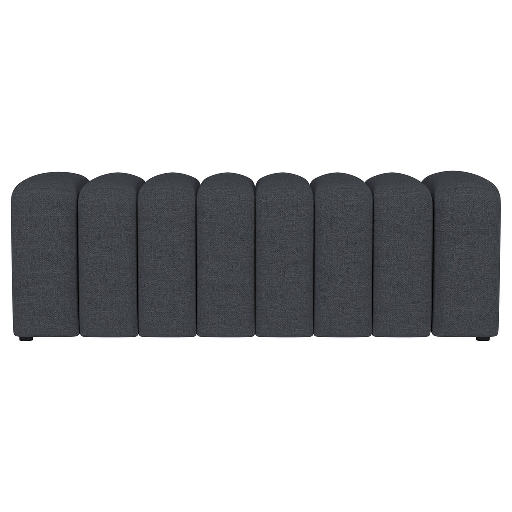 Summer Fabric Upholstered Tufted Accent Bench Charcoal
