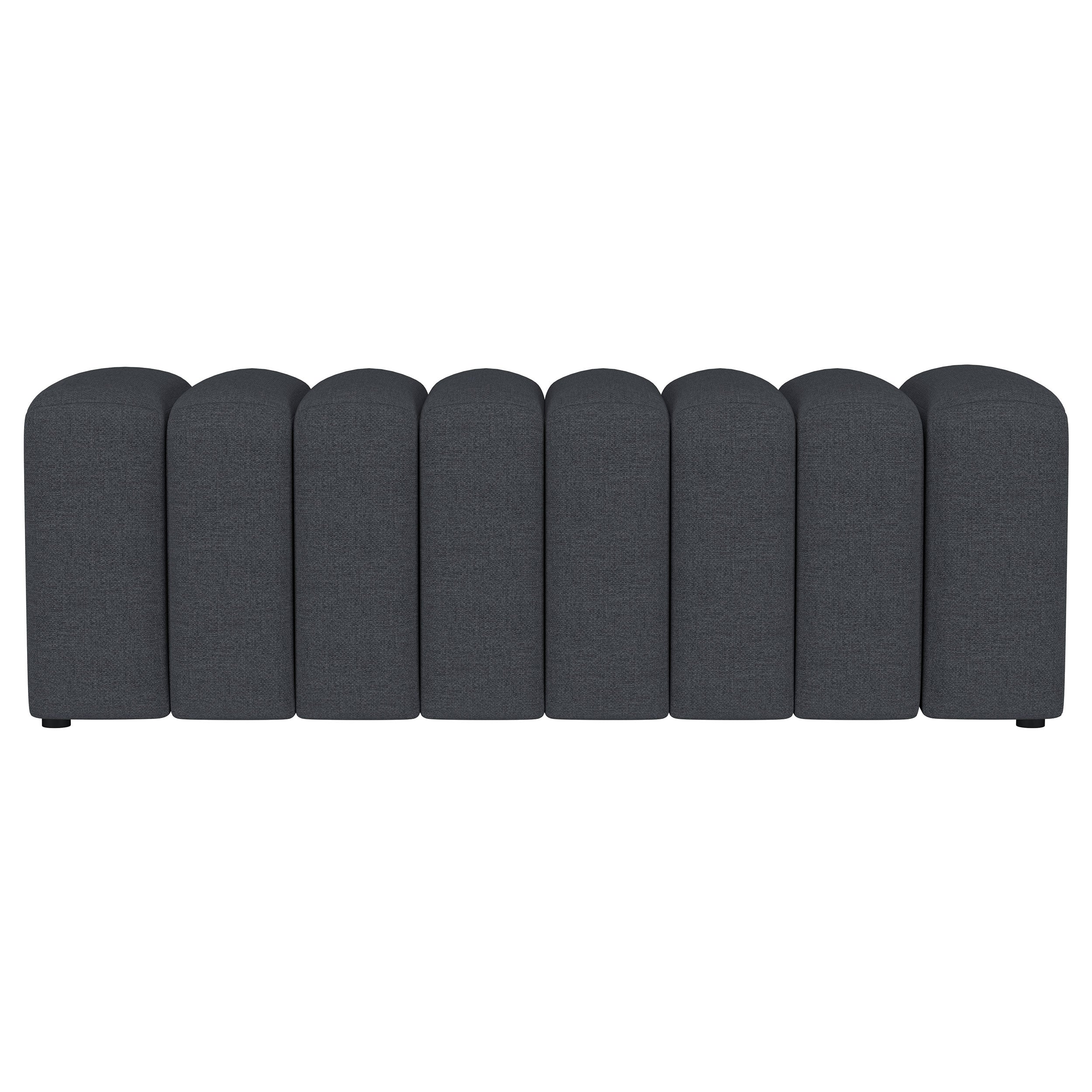 Summer Fabric Upholstered Tufted Accent Bench Charcoal