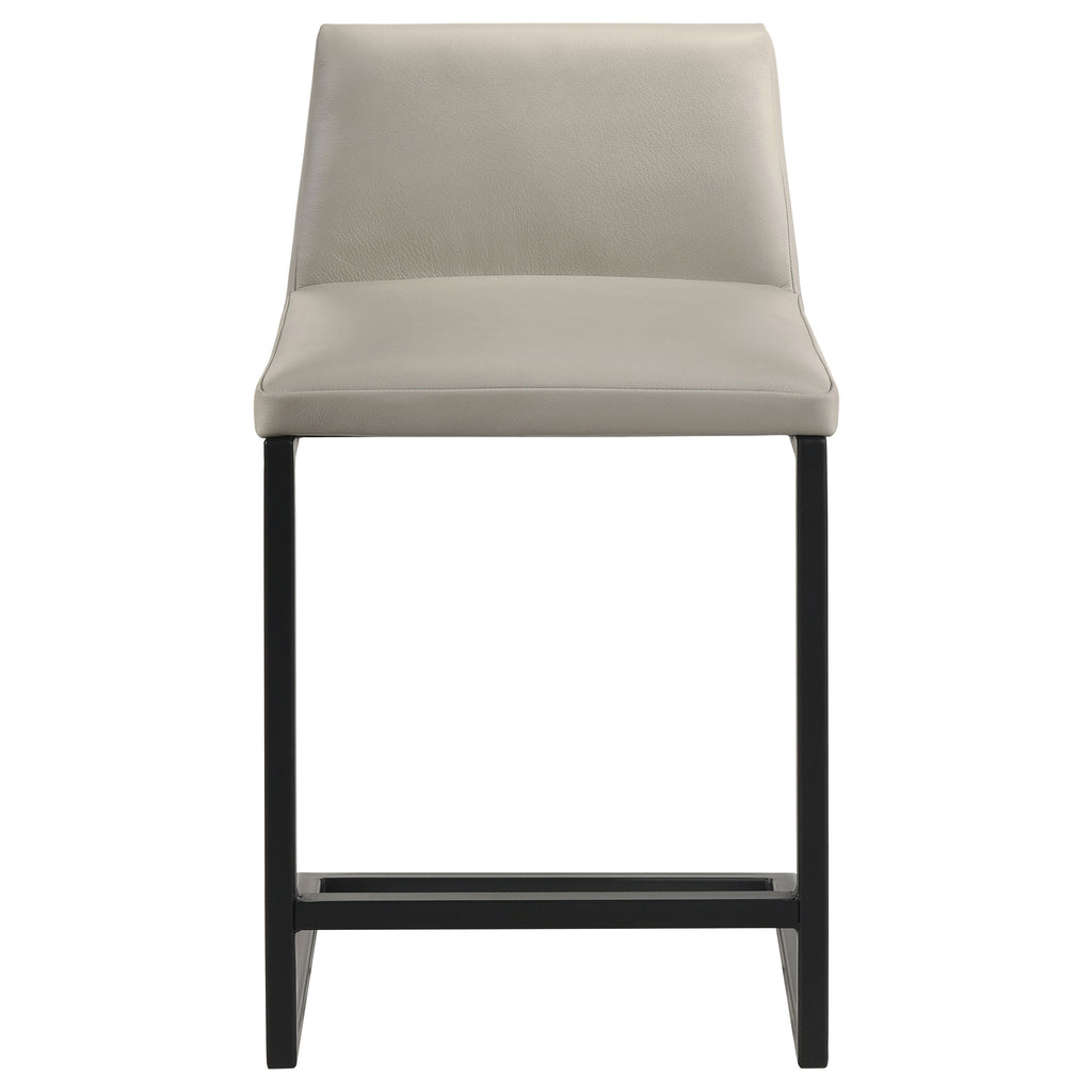 Vardon Genuine Leather Counter Height Chair Tan (Set of 2)