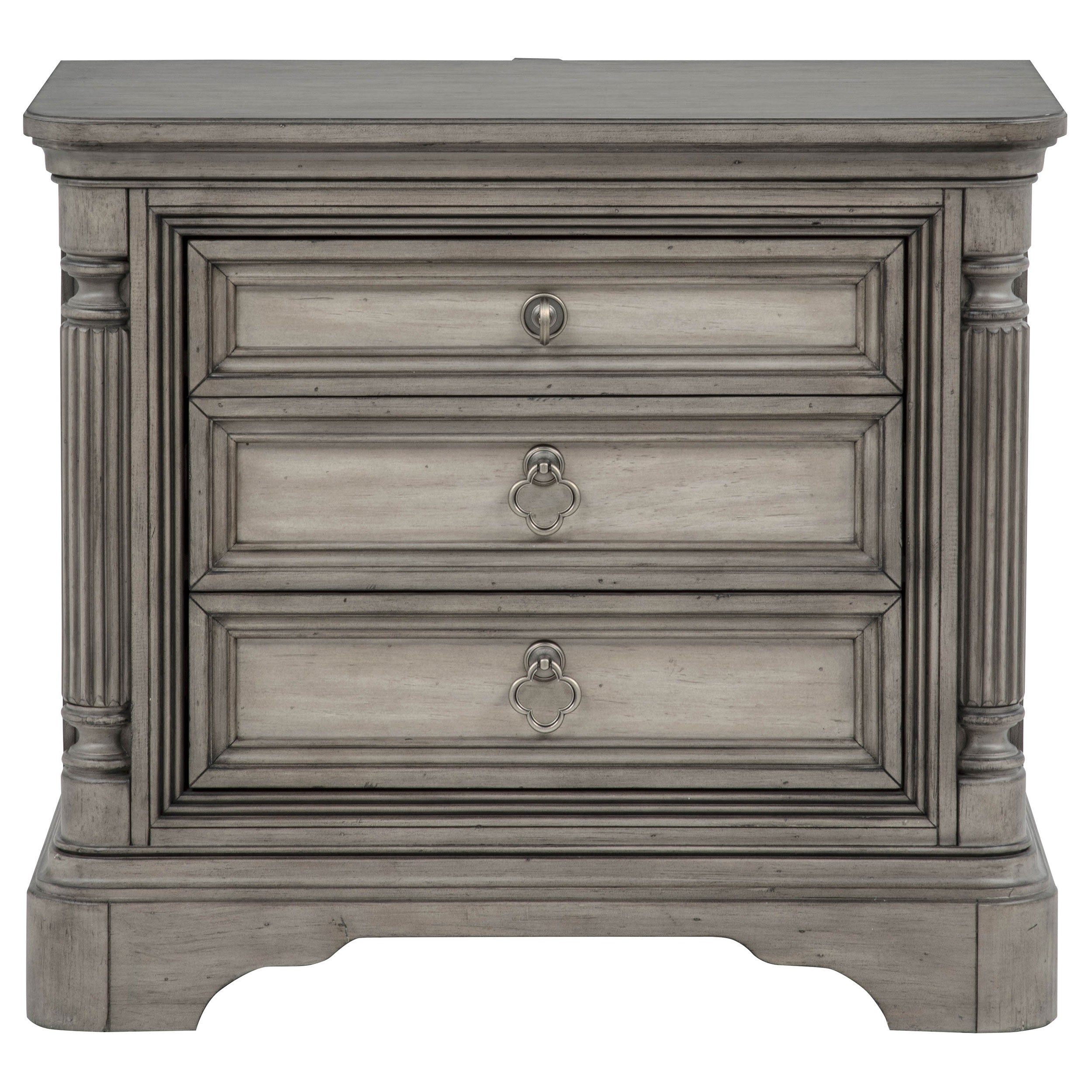 Cresswell 3-drawer Nightstand Bedside Table Weathered Taupe