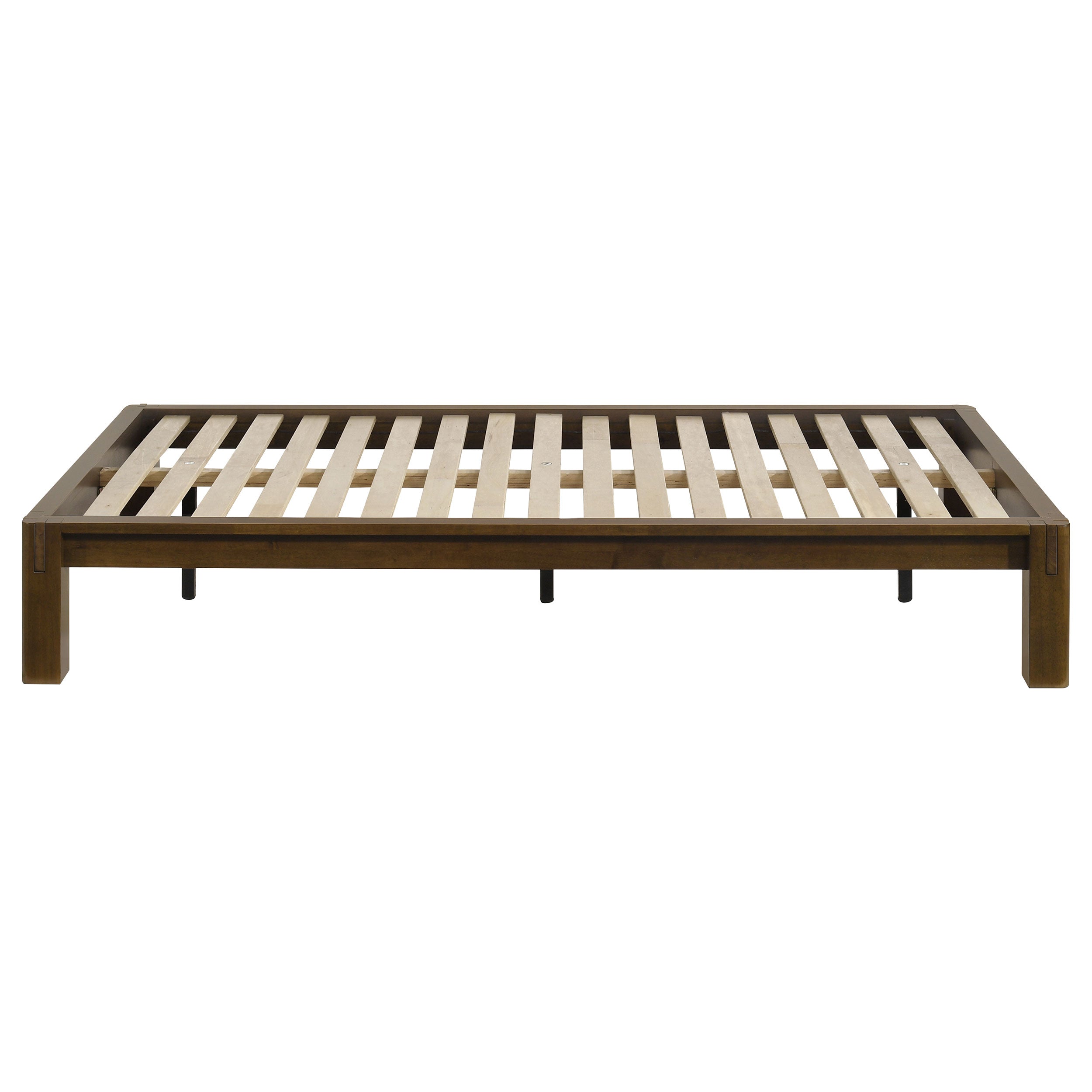 Gislen Twin Easy Assembly Wood Platform Bed Walnut