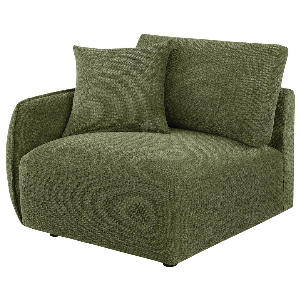Elysia Fabric Upholstered Modular LAF Chair Green