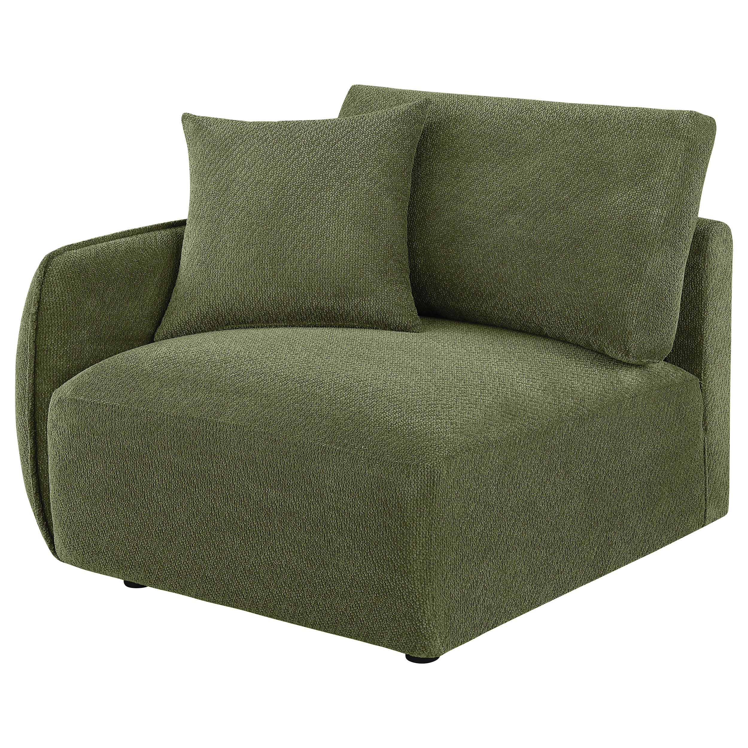 Elysia Fabric Upholstered Modular LAF Chair Green