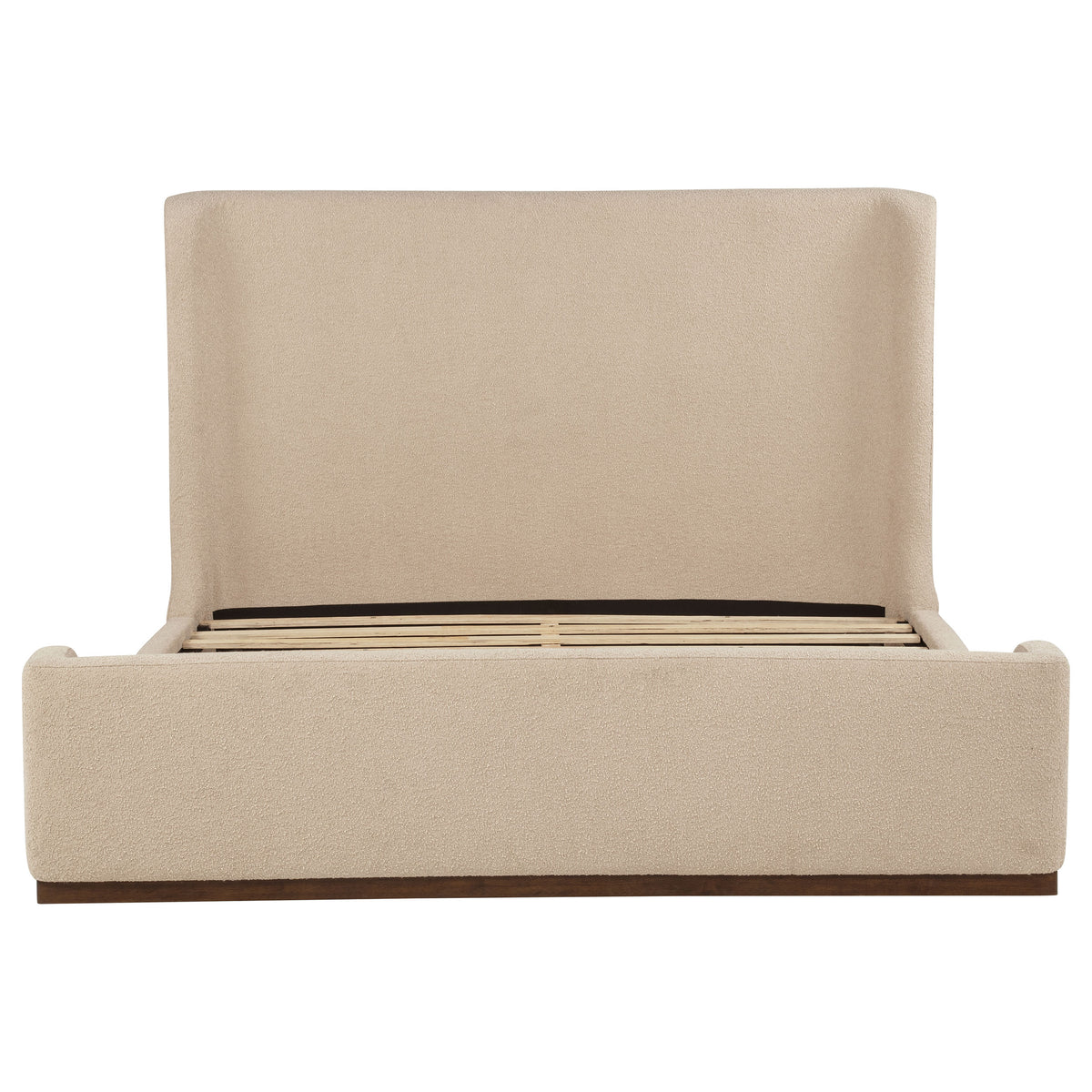 Nala Eastern King Fabric Upholstered Platform Bed Tan