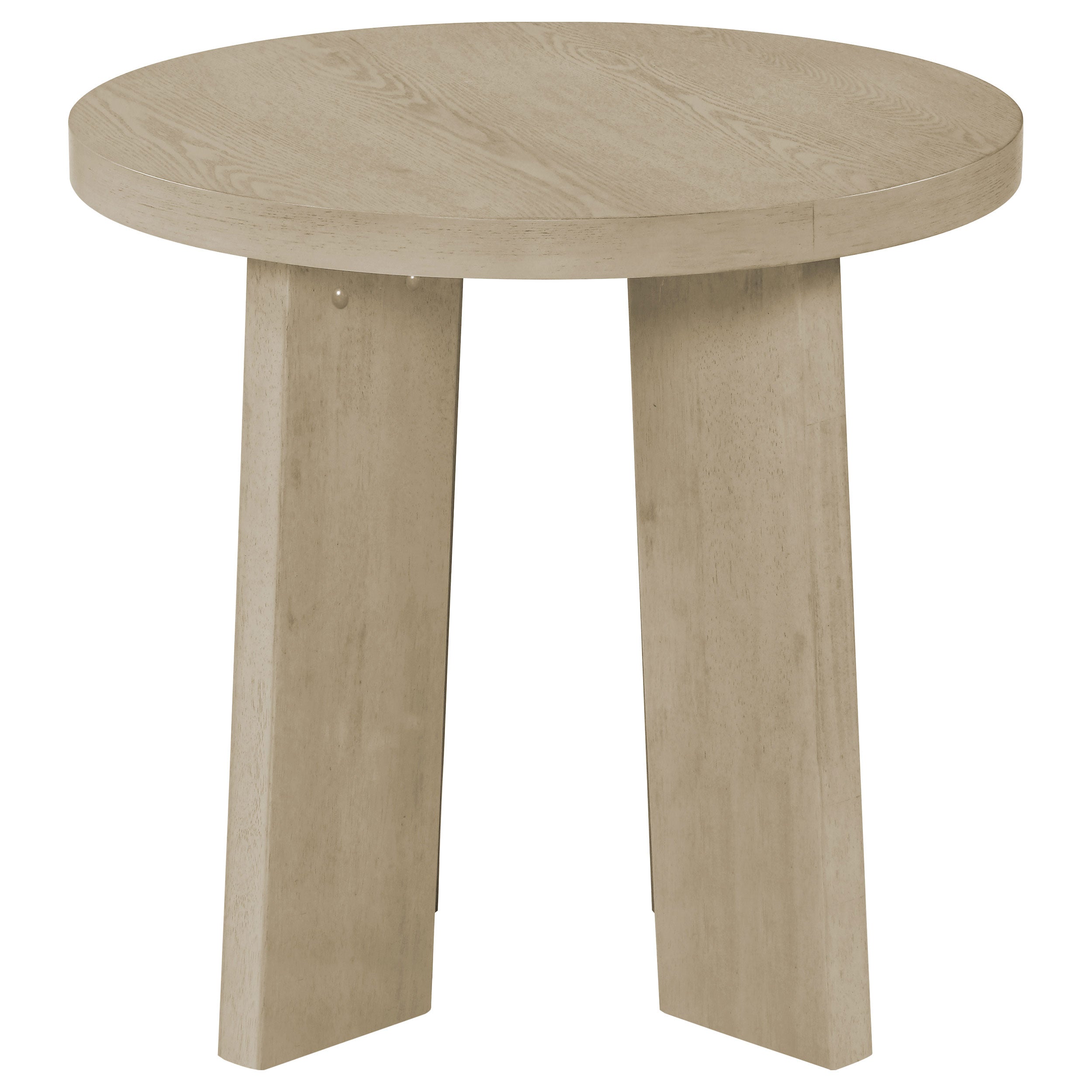 Strouse 47-inch Round Wood End Table Black