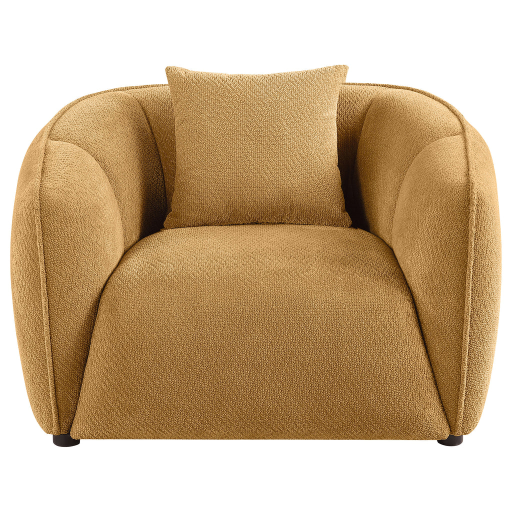 Aleisha Fabric Upholstered Accent Chair Mustard Yellow