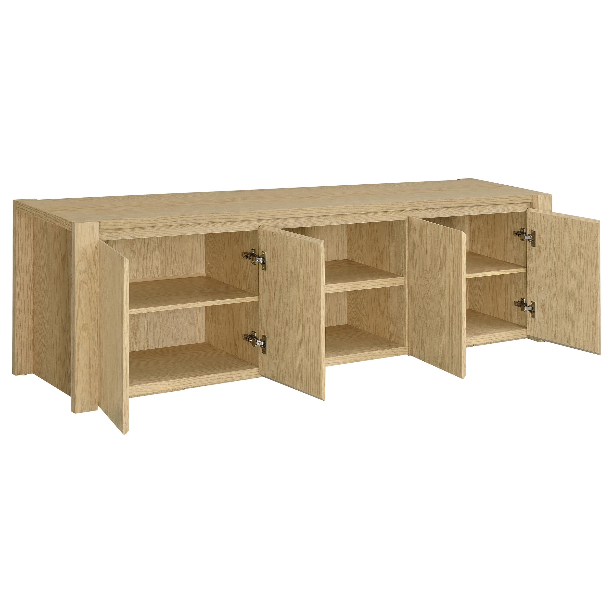 Laurelton 78-inch 4-door TV Stand Media Console Light Oak