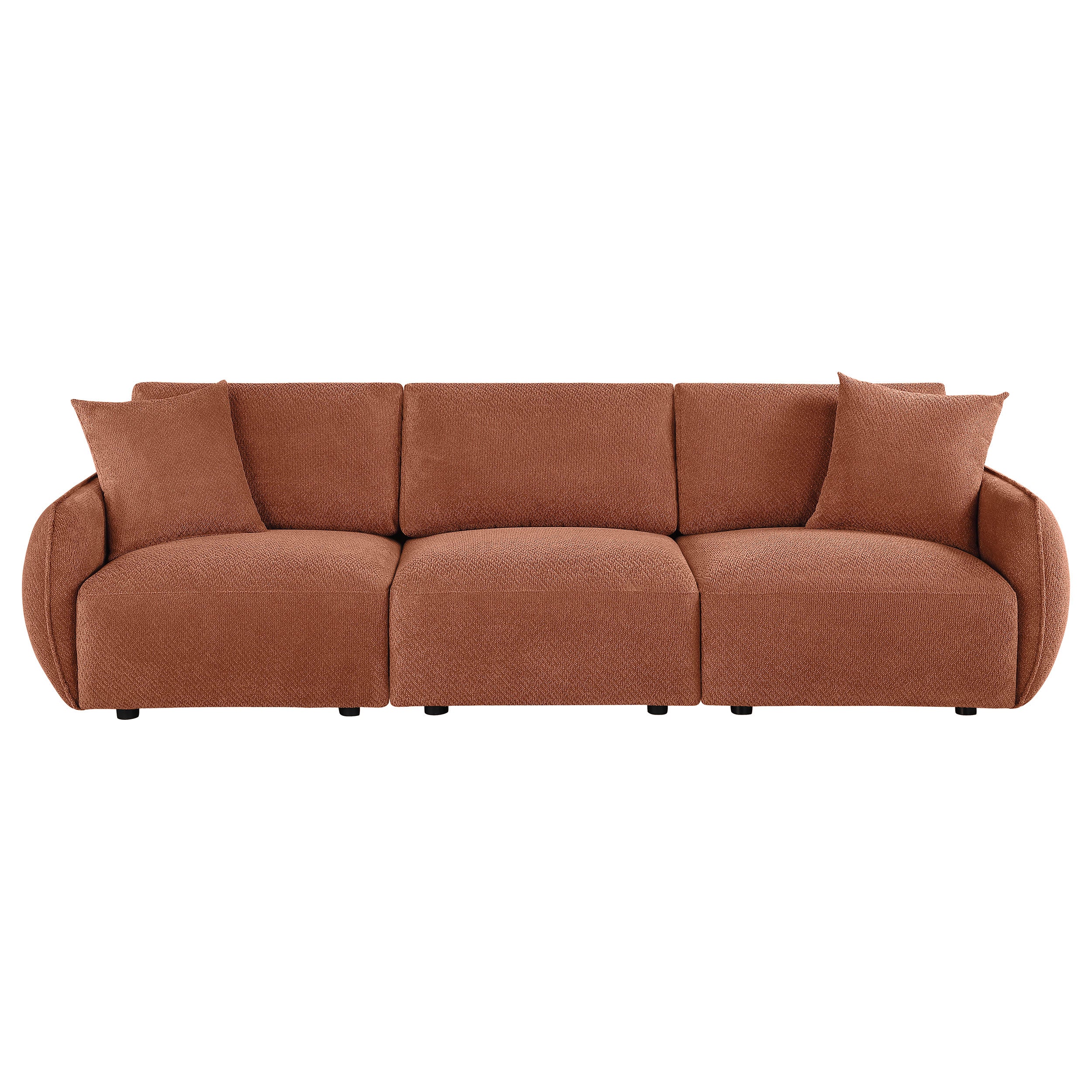 Elysia Fabric Upholstered Modular Lounge Sofa Coral