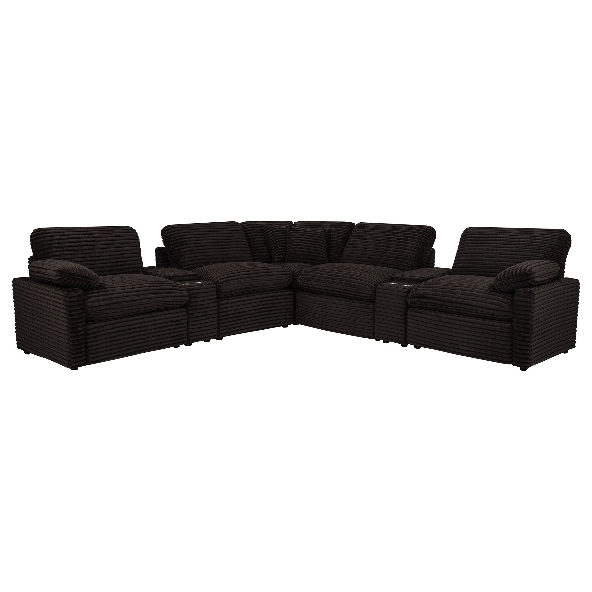 Collins 7-piece Modular Power Reclining Sectional Chocolate Brown