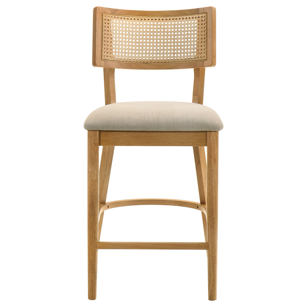 Fabra Cane Back Counter Height Chair Honey Wheat (Set of 2)