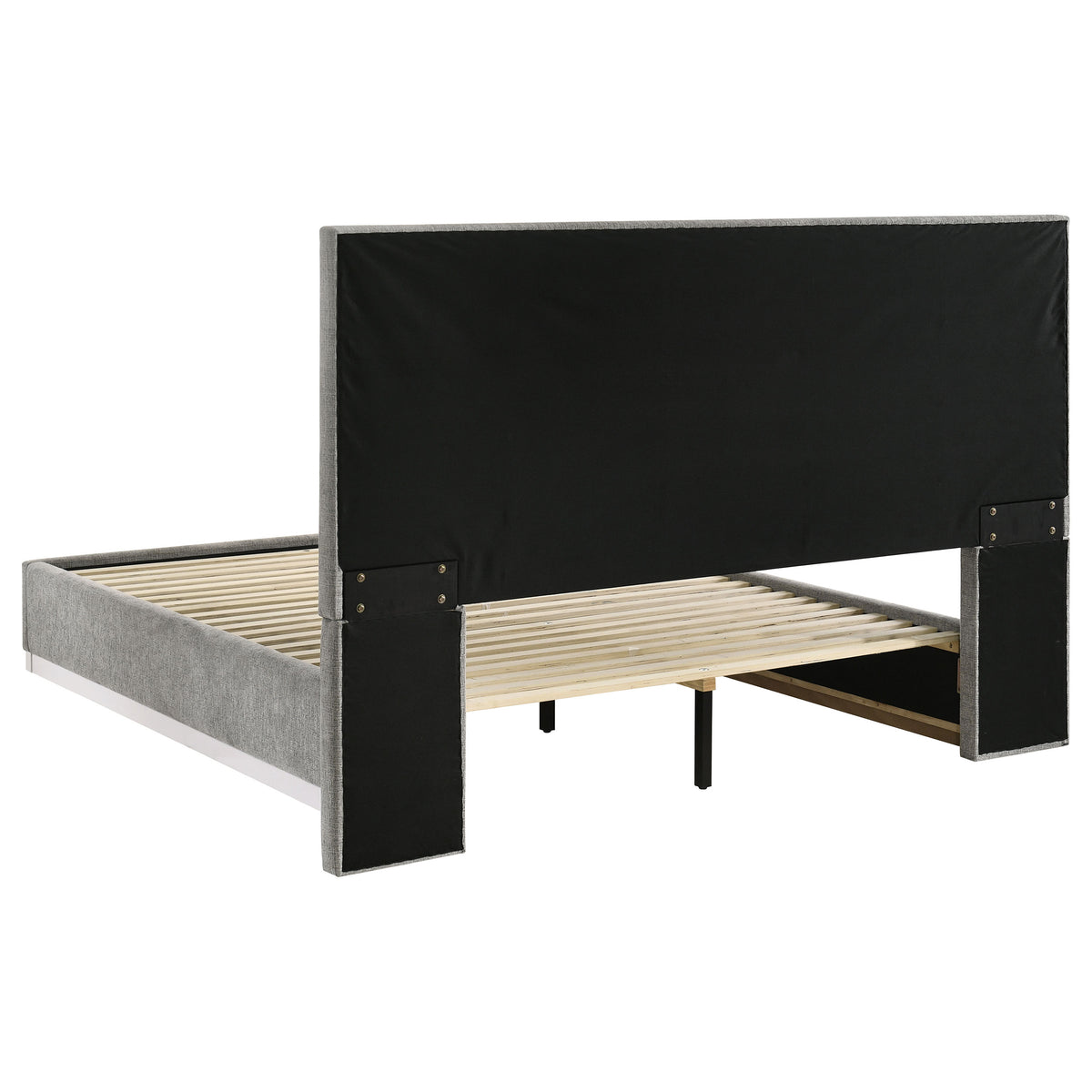 Viana 4-Piece Queen Platform Bedroom Set Grey and White High Gloss