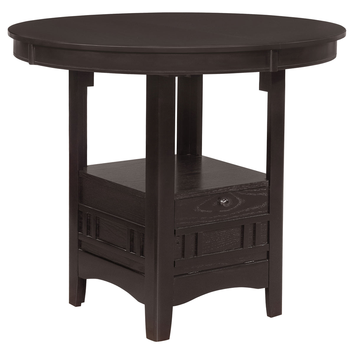 Lavon Oval 60-inch Counter Height Extension Dining Table Espresso