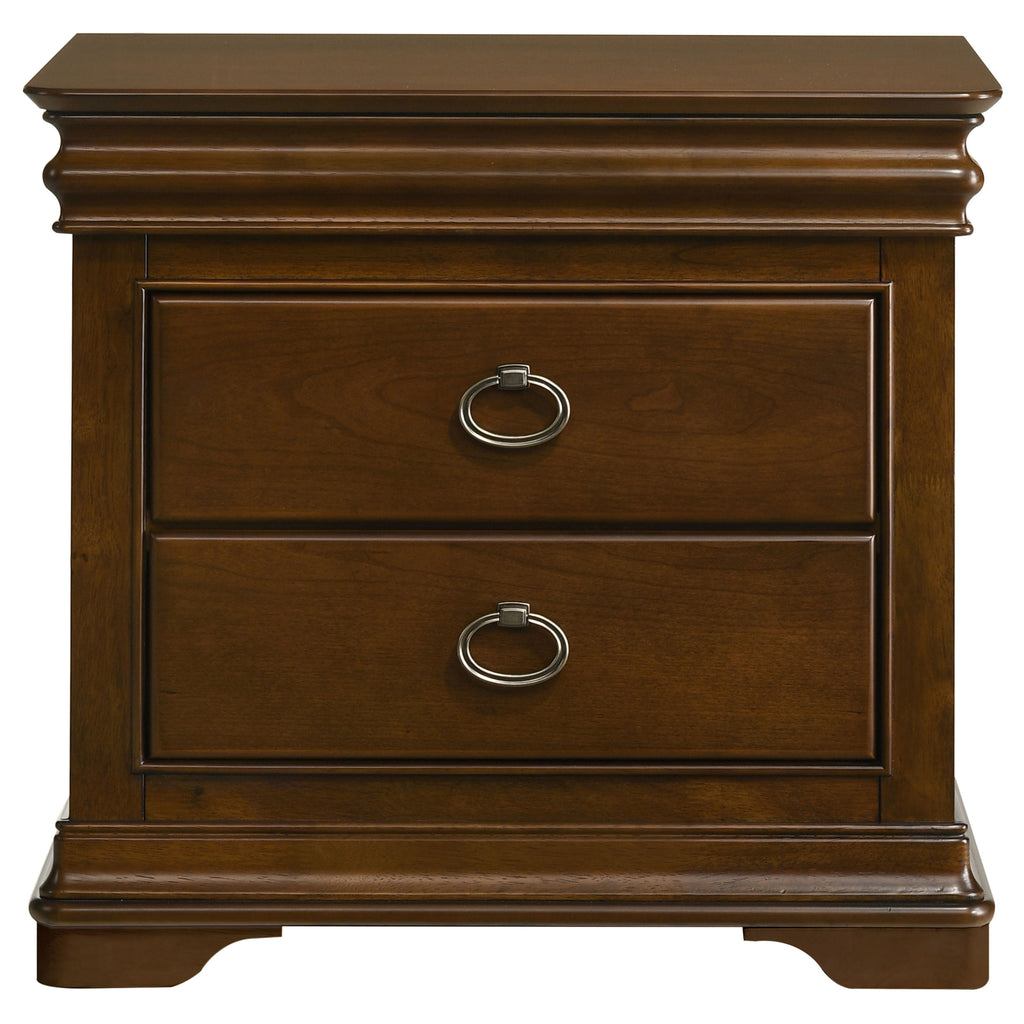 Garland 2-drawer Nightstand Bedside Table Brown Cherry