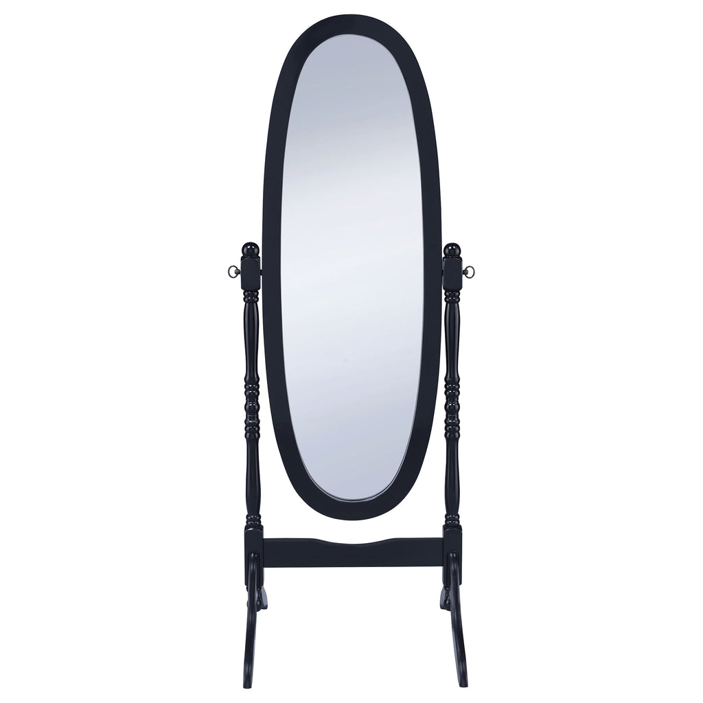 Foyet Wood Adjustable Full Length Cheval Mirror Black