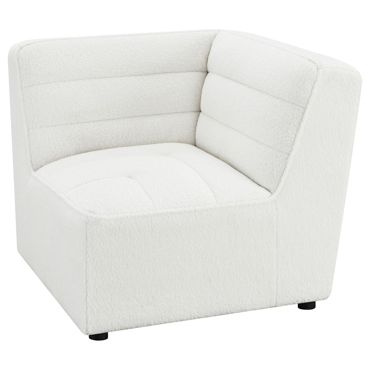Sunny Upholstered Corner Chair Ivory Sherpa