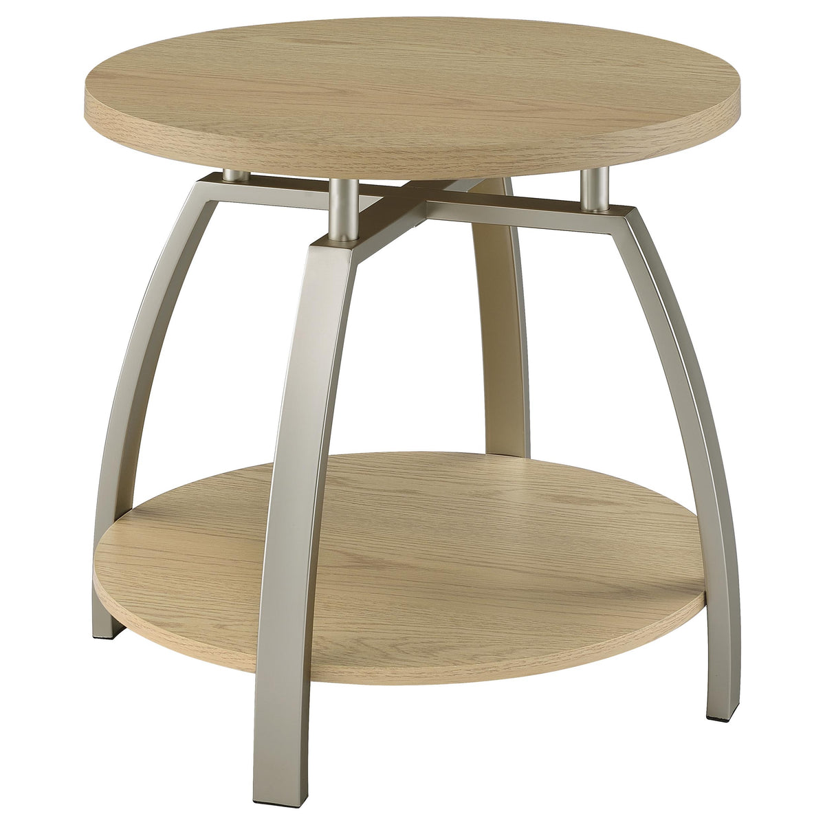 Dacre 3-piece Round Coffee and End Table Set Greige