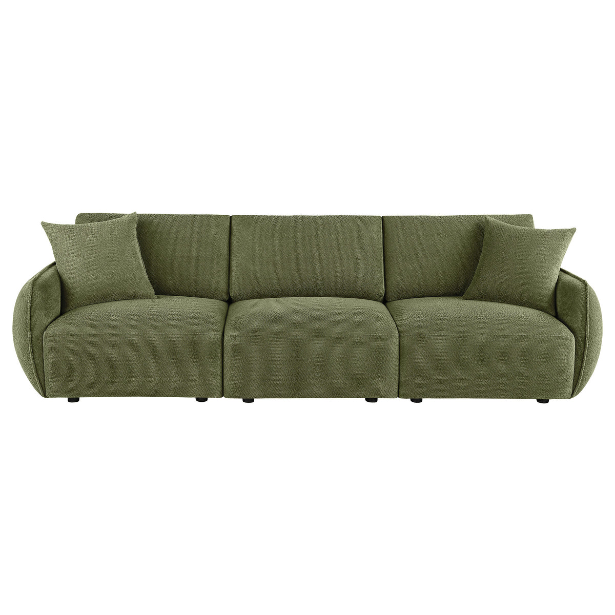 Elysia Fabric Upholstered Modular Lounge Sofa Green