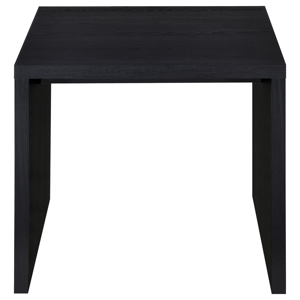 Knapp Engineered Wood Square Side End Table Black