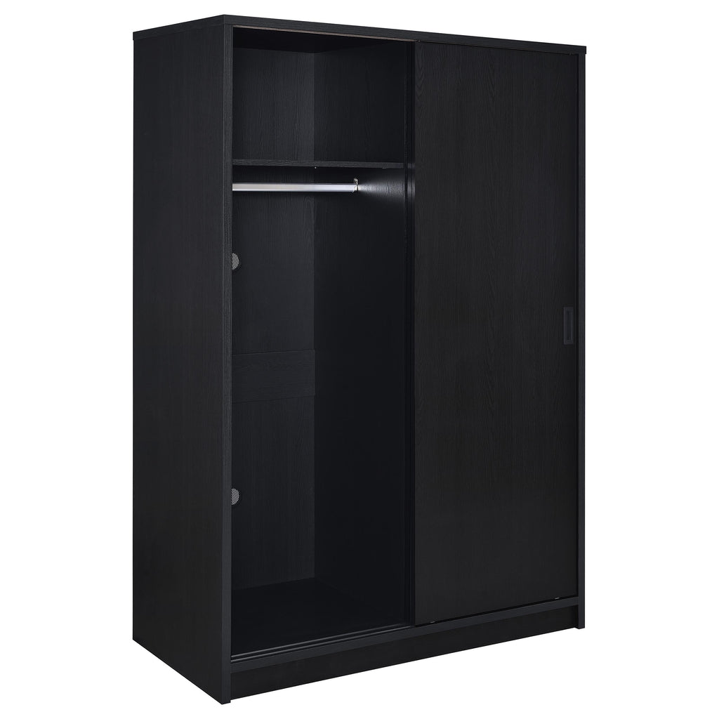 Noble 2-door Bedroom Wardrobe Storage Cabinet Armoire Black