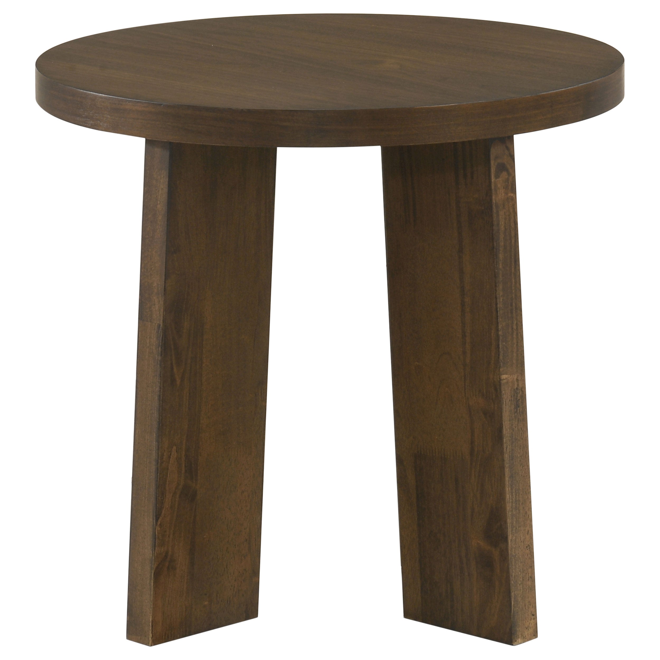 Strouse 47-inch Round Wood End Table Black