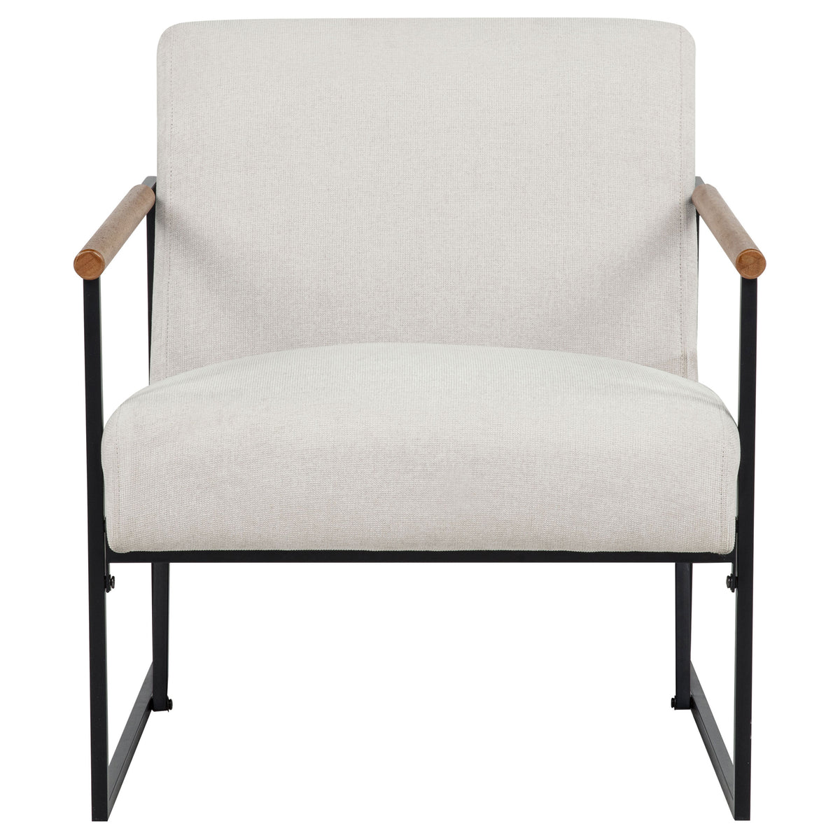Monsen Fabric Upholstered Metal Frame Accent Chair Ivory