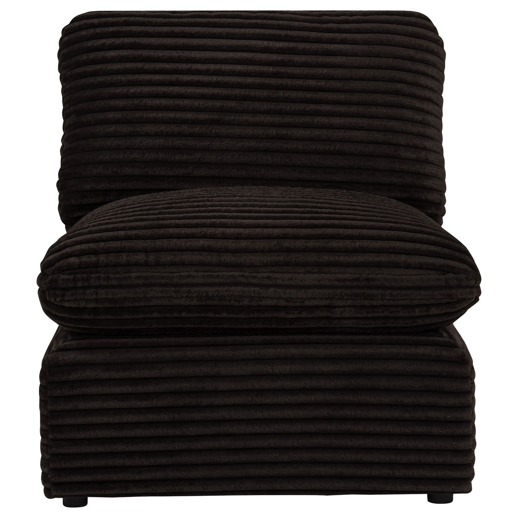 Collins Modular Armless Chair Chocolate Brown