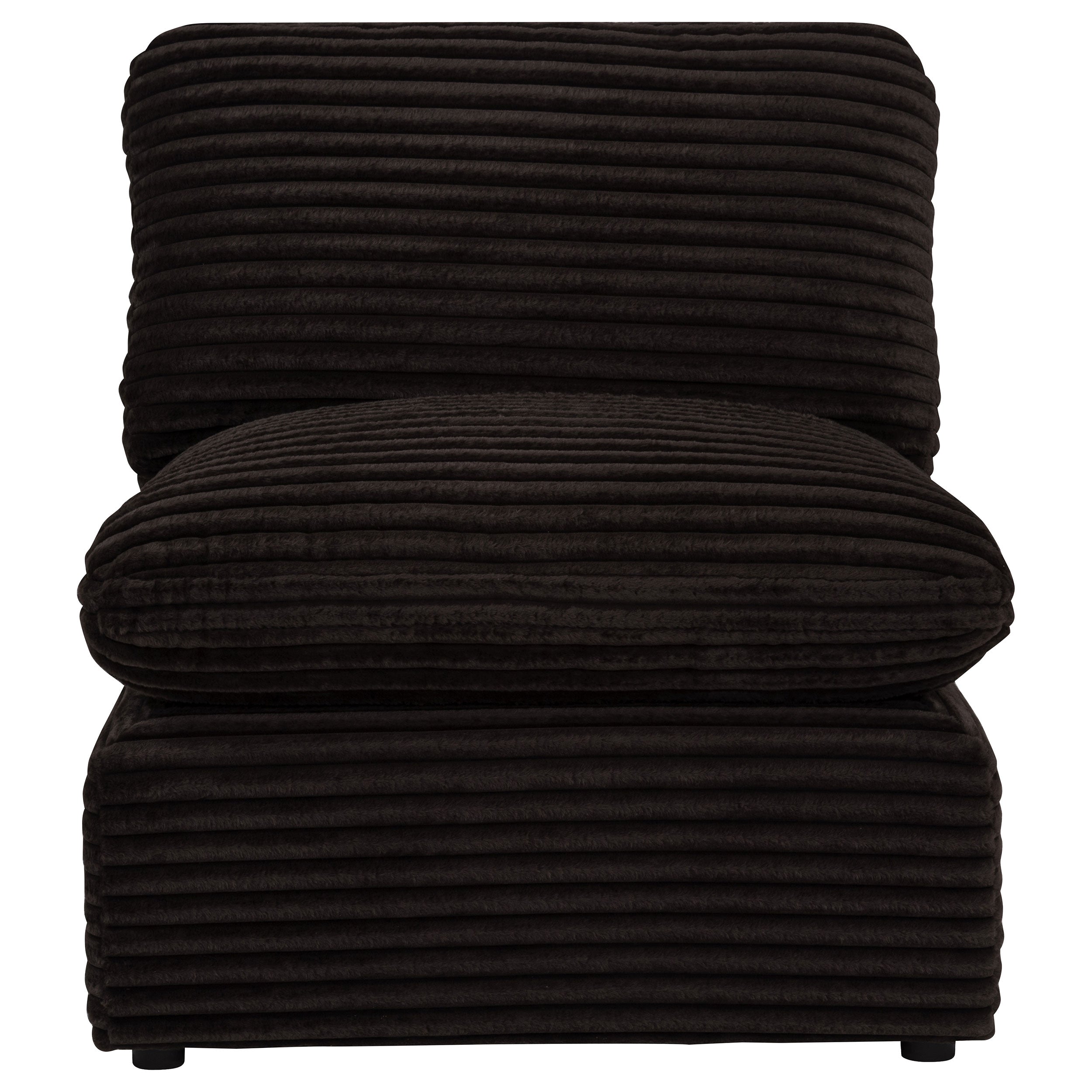 Collins Modular Armless Chair Chocolate Brown