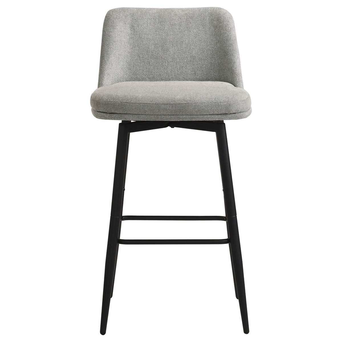 Mellor Fabric Upholstered Swivel Bar Chair Grey (Set of 2)
