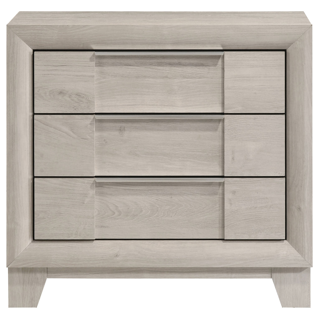 Farre 2-drawer Nightstand Bedside Table Washed Grey