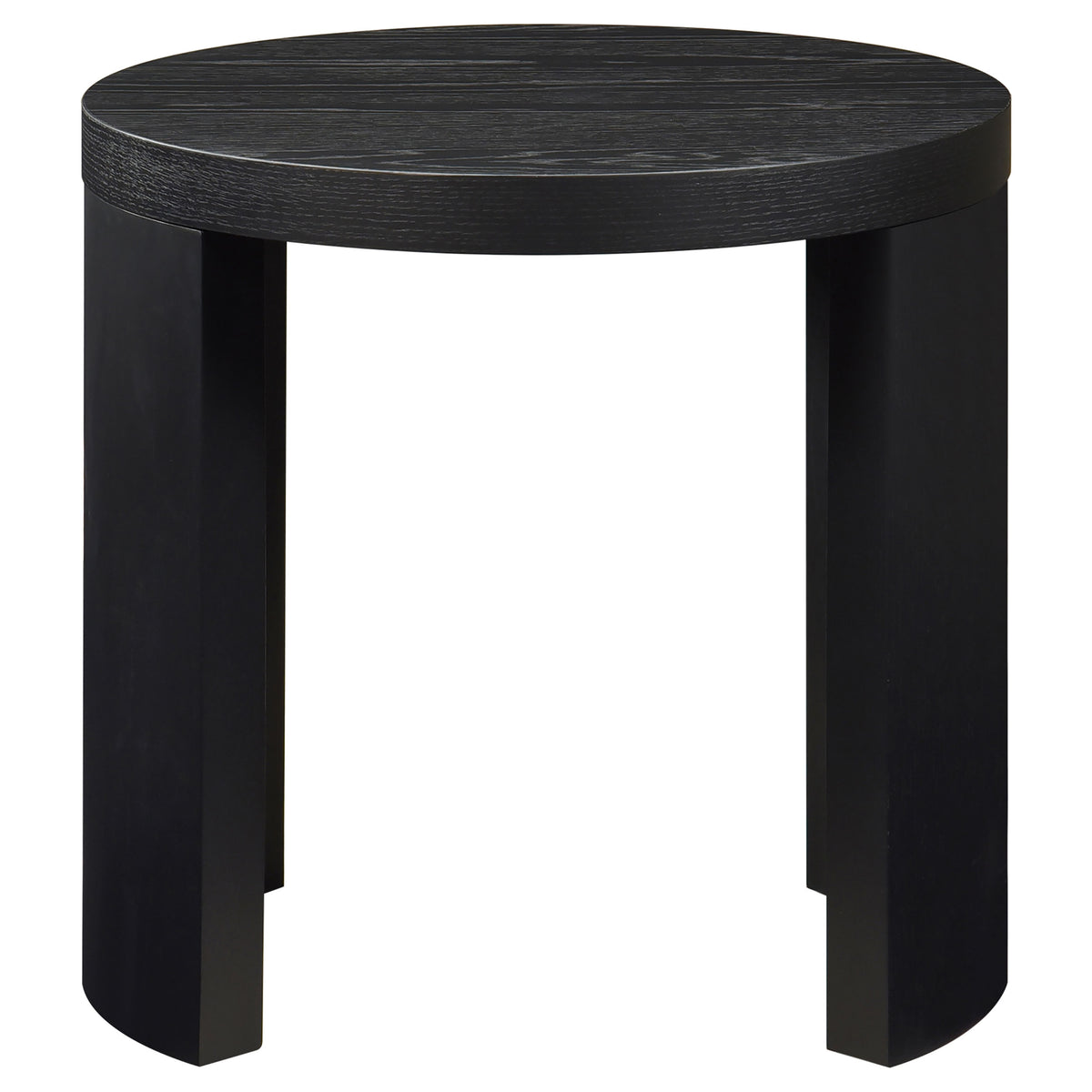 Sweeney 24-inch Round Wood Occasional Side End Table Black