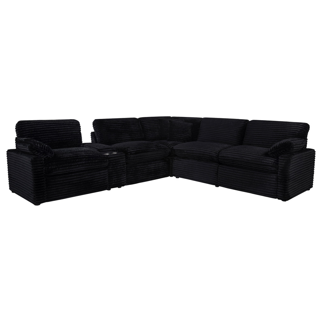 Collins 6-piece Modular Power Reclining Sectional Black