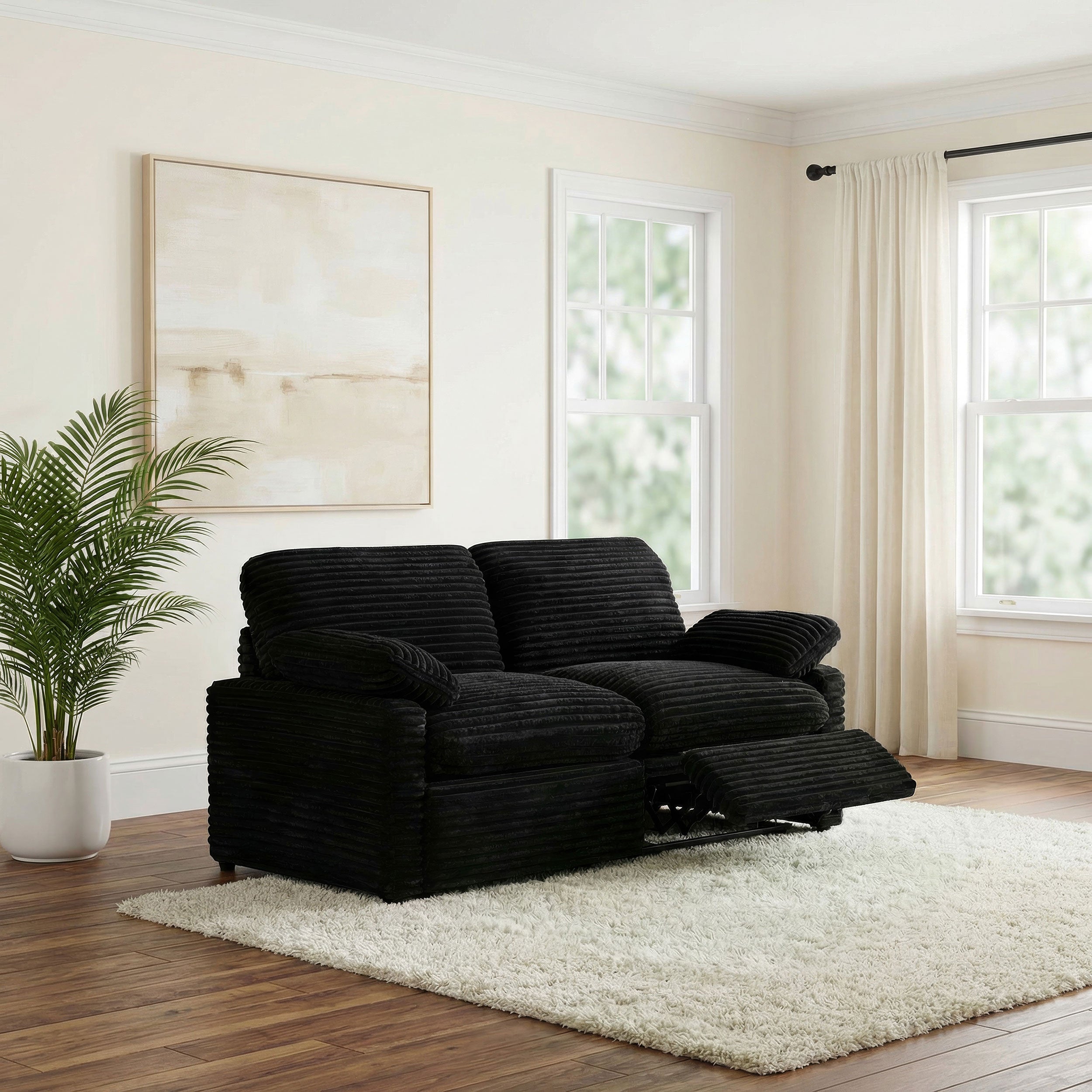 Collins Modular Power Loveseat Black
