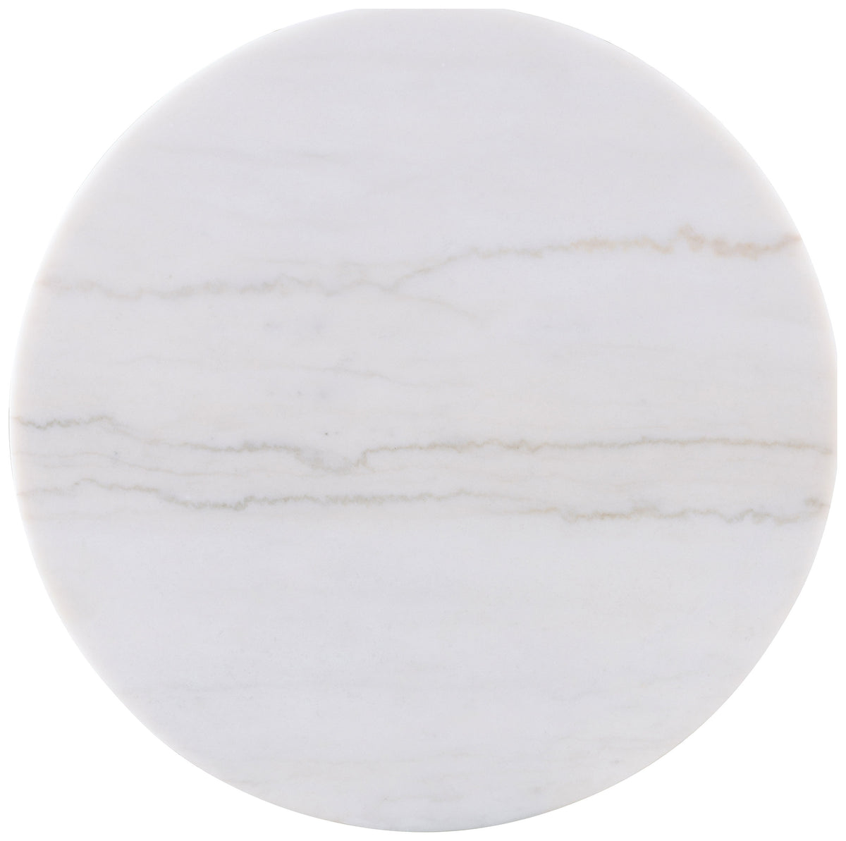 Jason Round White Marble Top Coffee Table Greige