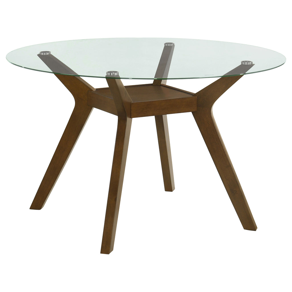 Paxton Square Wood Dining Table Base Brown