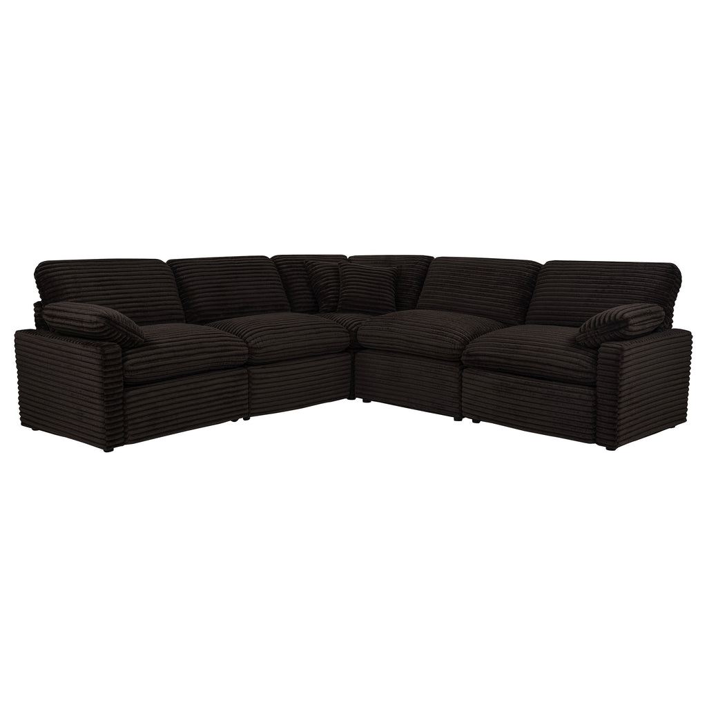 Collins 5-piece Modular Power Reclining Sectional Chocolate Brown