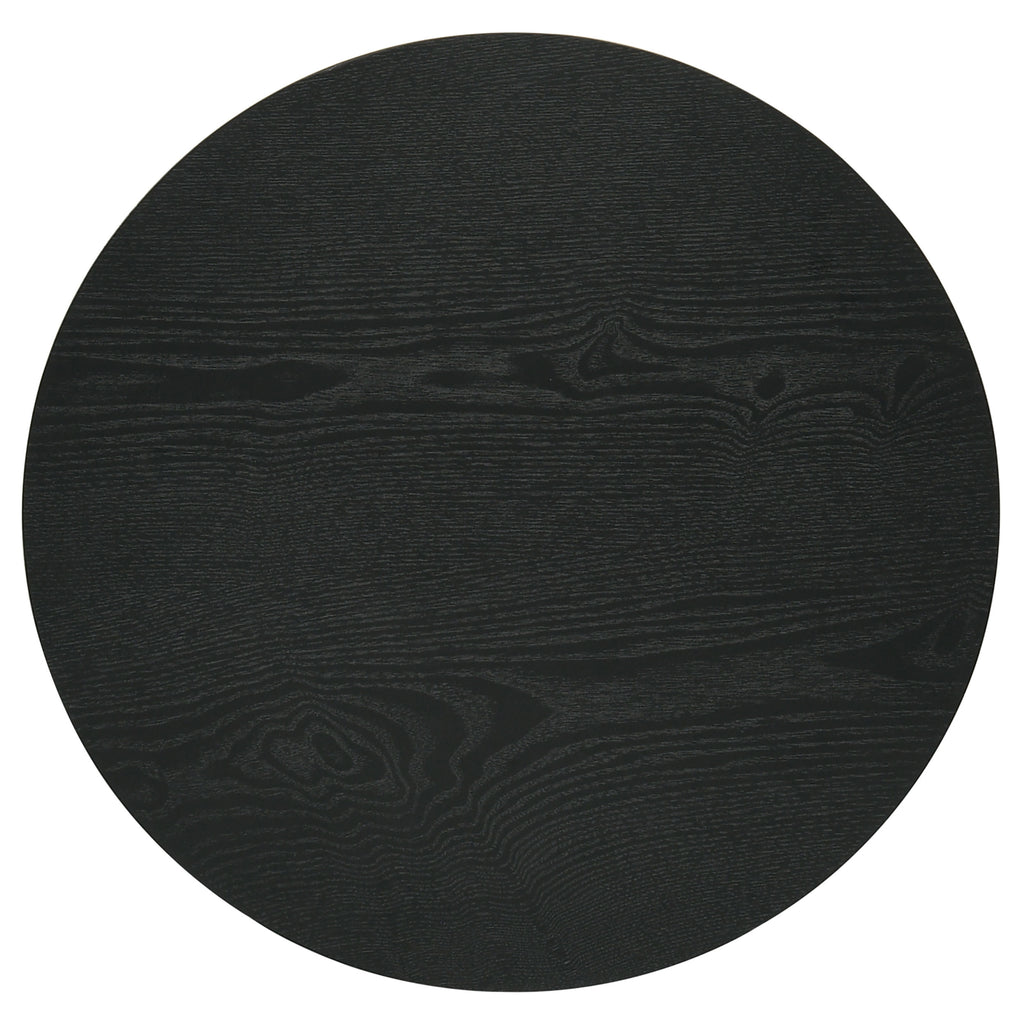 Hamlyn Round Fluted Occasional Side End Table Black